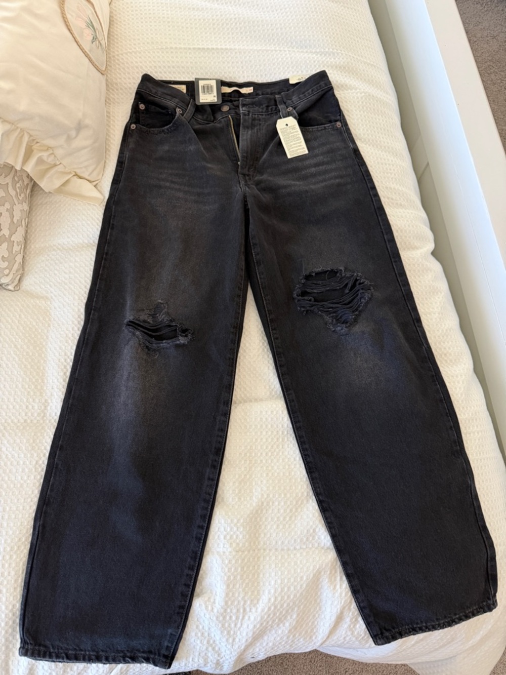 Levi's Black baddy dad Jeans